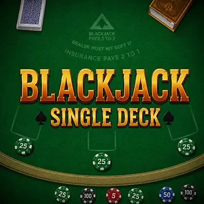 Single Deck Blackjack game artwork