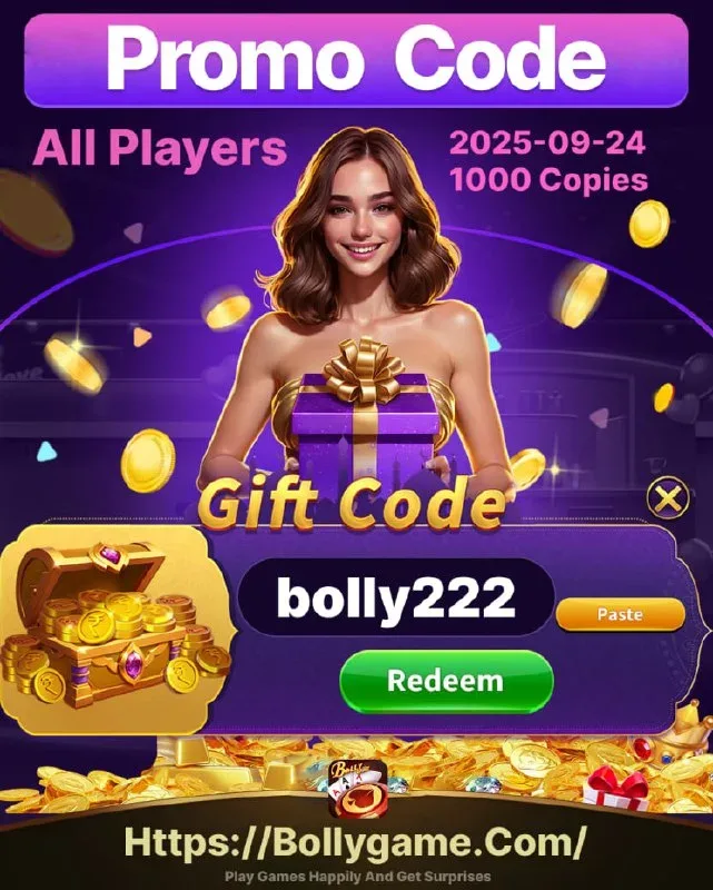 Bolly Game Promo Code Update – Sep 24, 2025 – Update 1586